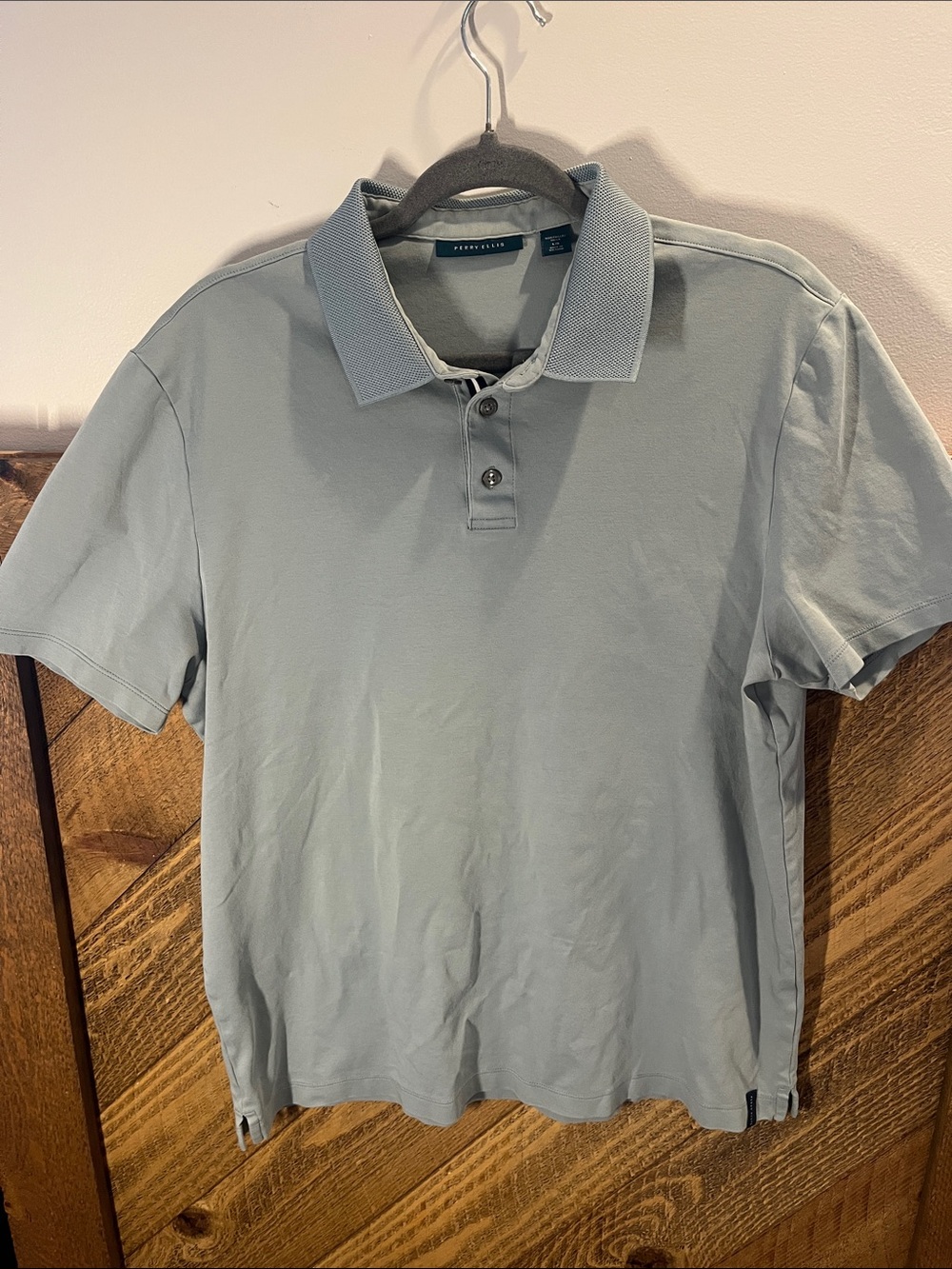 Perry Ellis Light Seafoam Green Polo Shirt